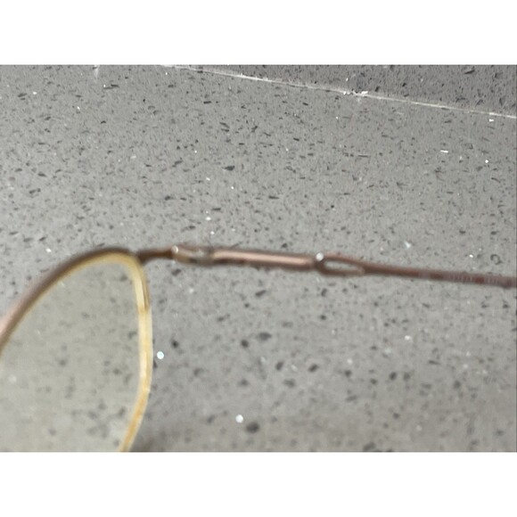 Safilo Eyeglasses Frames ONLY Elasta 51-17-130 4672 K9N gold half rim Italy Vtg - Picture 5 of 16